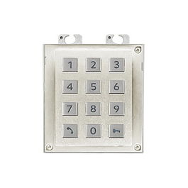 2N Teclado de Superficie Keypad Modulo EntryCom IP Verso, Color Plata, 9155031