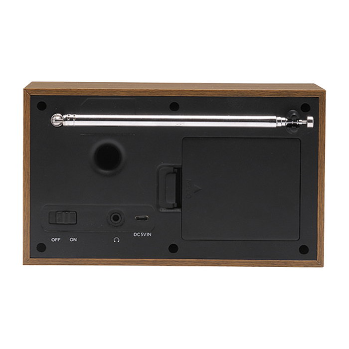 Denver DAB-46 Radio Internet y Digital con Sintonizador DAB+/FM, Alarma, Pantalla LCD, Color Gris Oscuro, Funciona con Baterías y Red Eléctrica