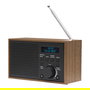Denver DAB-46 Radio Internet y Digital con Sintonizador DAB+/FM, Alarma, Pantalla LCD, Color Gris Oscuro, Funciona con Baterías y Red Eléctrica