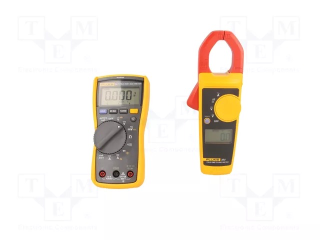 FLUKE Kit de Medición con Multímetro Digital FLK-117 y Pinzas FLK-323