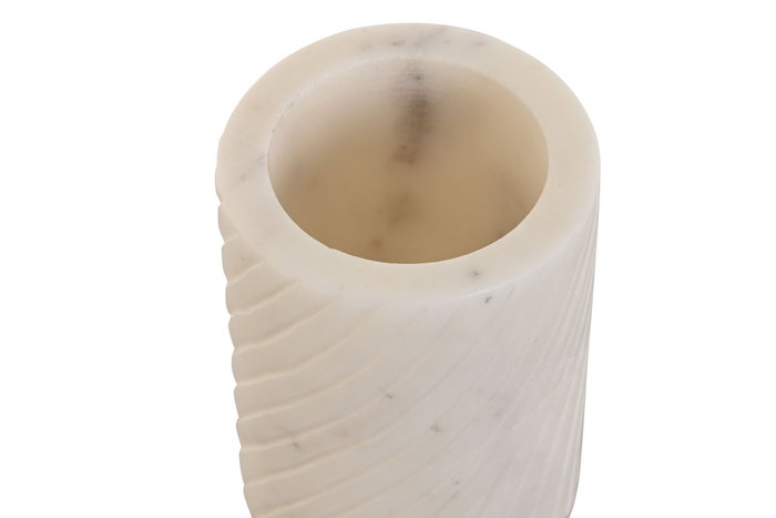 DKD Home Decor Portacepillos de Mármol Blanco Natural