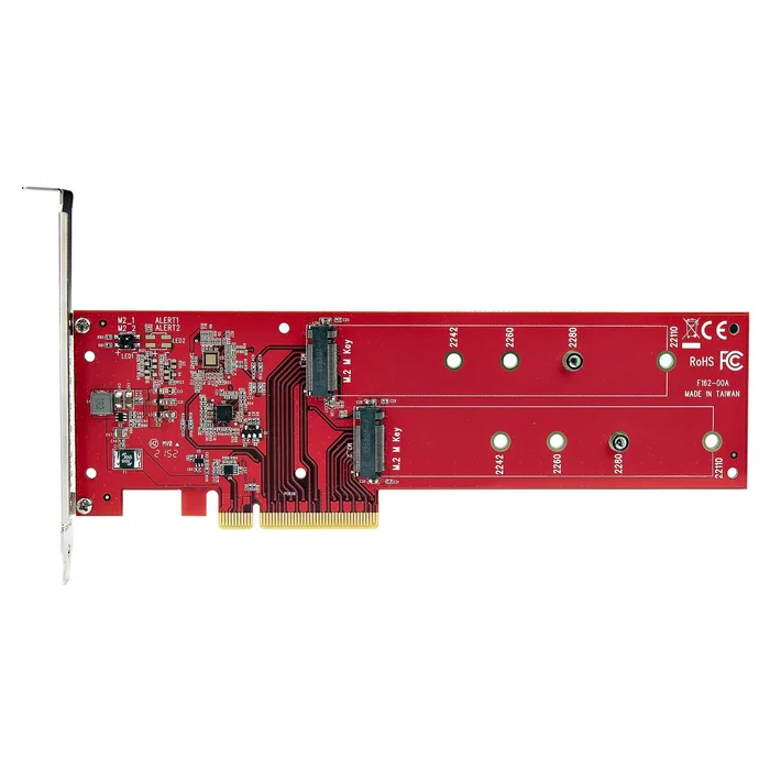 StarTech DUAL-M2-PCIE-CARD-B Adaptador PCIe para 2 SSD M.2 NVMe o AHCI - PCI Express 4.0 x8/x16 - Ranura Dual - Hasta 7.8 GBps - Incluye Soportes Ventilados