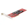 StarTech DUAL-M2-PCIE-CARD-B Adaptador PCIe para 2 SSD M.2 NVMe o AHCI - PCI Express 4.0 x8/x16 - Ranura Dual - Hasta 7.8 GBps - Incluye Soportes Ventilados
