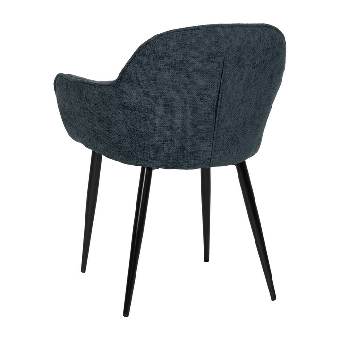 Silla Azul Tejido-Metal Contract 61 X 59,50 X 83 cm (Set de 2)