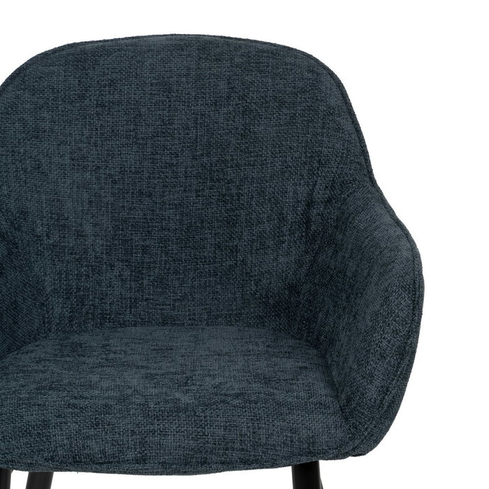 Silla Azul Tejido-Metal Contract 61 X 59,50 X 83 cm (Set de 2)