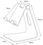Aisens Soporte de Sobremesa Ajustable Tamaño M Plata MS1PM-081
