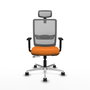 PIQUERAS Y CRESPO Silla de oficina Haches Naranja y Gris