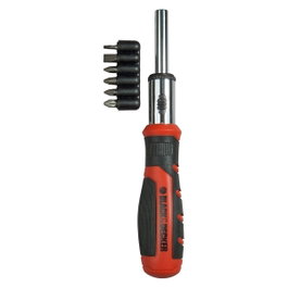 Black+Decker Juego de destornillador multipuntas con carraca + 6 puntas
