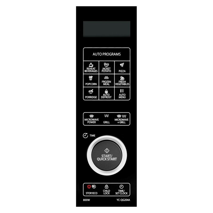 Sharp YC-QG204AE-B Microondas Digital con Grill de 800W y 20 Litros Sharp YC-QG204AE-B Microondas Digital con Grill de 800W y 20 Litros