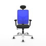 PIQUERAS Y CRESPO Silla de oficina Motilla con mecanismo Sincro/Traslack, Azul y Negro