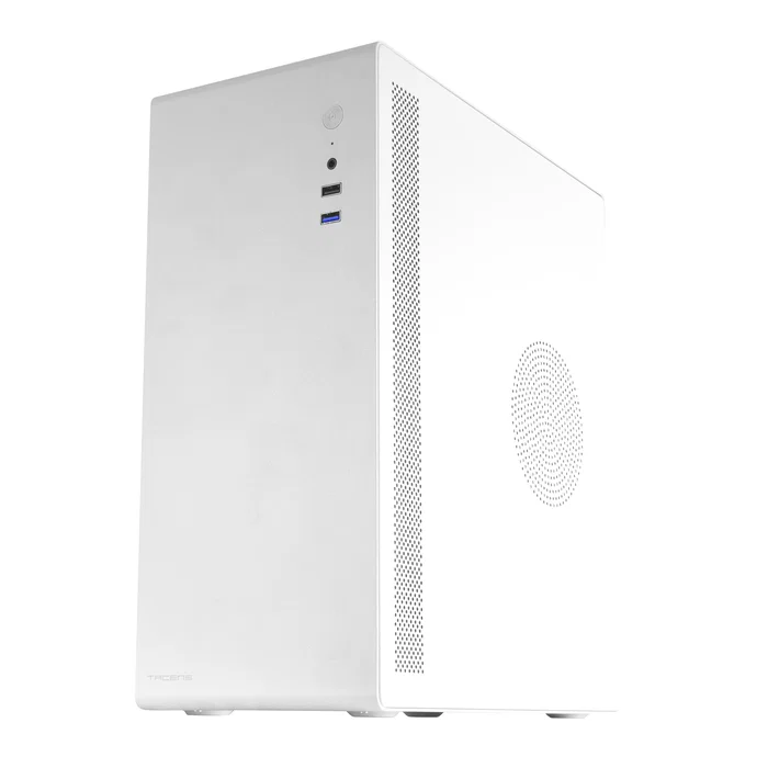 Tacens NOVAX Caja Minitorre PC Blanco MicroATX/Mini-ITX con Estructura Metálica, Ventilador 80mm, USB 3.0, para HDD y SSD, Soportes de Gráfica hasta 250mm