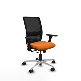 PIQUERAS Y CRESPO Silla de oficina Haches Naranja con Brazos 3D