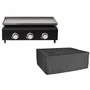 Cookingbox Plancha de Gas CUENCA 3 Quemadores con Tapa Negra