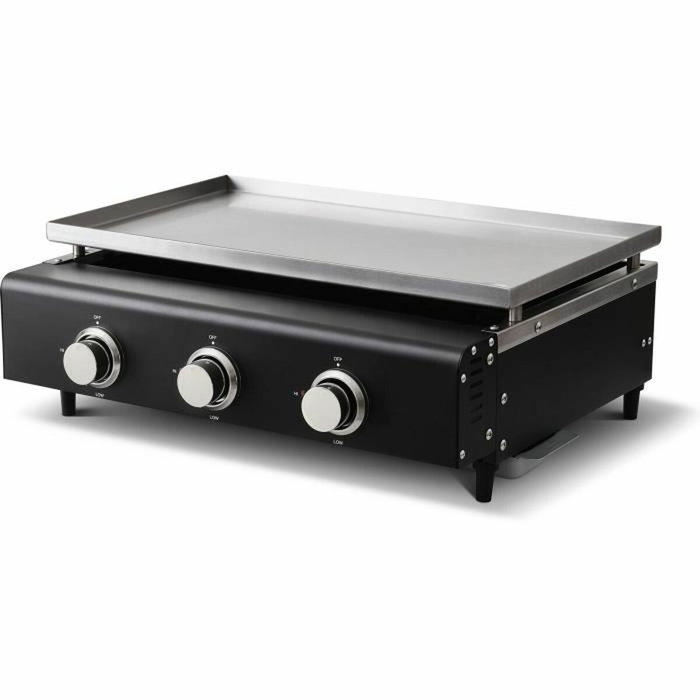 Cookingbox Plancha de Gas CUENCA 3 Quemadores con Tapa Negra
