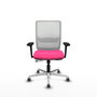 PIQUERAS Y CRESPO Silla de oficina Haches Rosa y Blanco