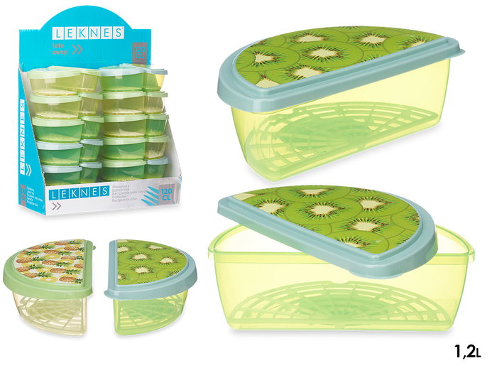 Leknes Tupper Fruta Piña y Kiwi 1.2L 23x8x13cm (Set de 24) Leknes Tupper Fruta Piña y Kiwi 1.2L 23x8x13cm (Set de 24)