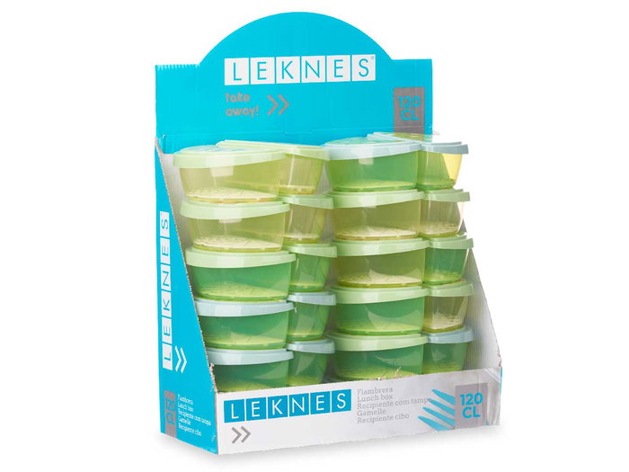Leknes Tupper Fruta Piña y Kiwi 1.2L 23x8x13cm (Set de 24) Leknes Tupper Fruta Piña y Kiwi 1.2L 23x8x13cm (Set de 24)