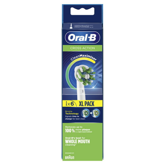 Oral-B CrossAction 80339345 cepillo de cabello 6 piezas Azul, Verde, Blanco