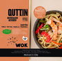 Quttin Sartén Wok con Mango de Madera de 35 cm
