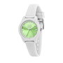 Morellato R0151174504 con esfera verde y correa blanca