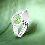 Morellato R0151174504 con esfera verde y correa blanca