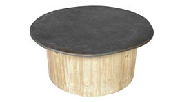 DKD Home Decor Mesa Centro Loft Marron Oscuro Natural 90 x 40 x 90 cm