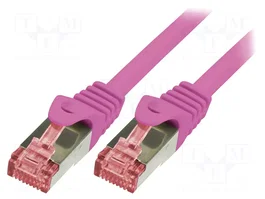 LOGILINK Patch cord S/FTP Cat 6 0,5m rosa