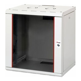 EQUIP EPM-12-6045-G-CBAA Bastidor de pared 12U, 19", puerta vidrio, 600x450x640mm, gris claro, incluye rieles y kit montaje