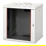 EQUIP EPM-12-6045-G-CBAA Bastidor de pared 12U, 19", puerta vidrio, 600x450x640mm, gris claro, incluye rieles y kit montaje