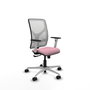 PIQUERAS Y CRESPO Silla de oficina Motilla con mecanismo Sincro Rosa y Blanco
