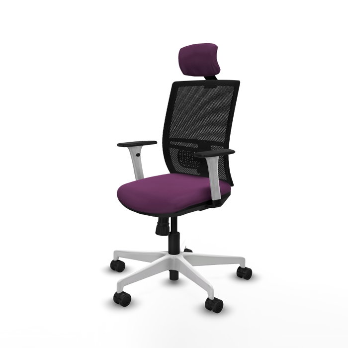 PIQUERAS Y CRESPO Silla de oficina Yunquera con mecanismo Sincro, Morado y Negro PIQUERAS Y CRESPO Silla de oficina Yunquera con mecanismo Sincro, Morado y Negro