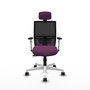 PIQUERAS Y CRESPO Silla de oficina Yunquera con mecanismo Sincro, Morado y Negro