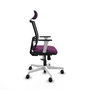 PIQUERAS Y CRESPO Silla de oficina Yunquera con mecanismo Sincro, Morado y Negro