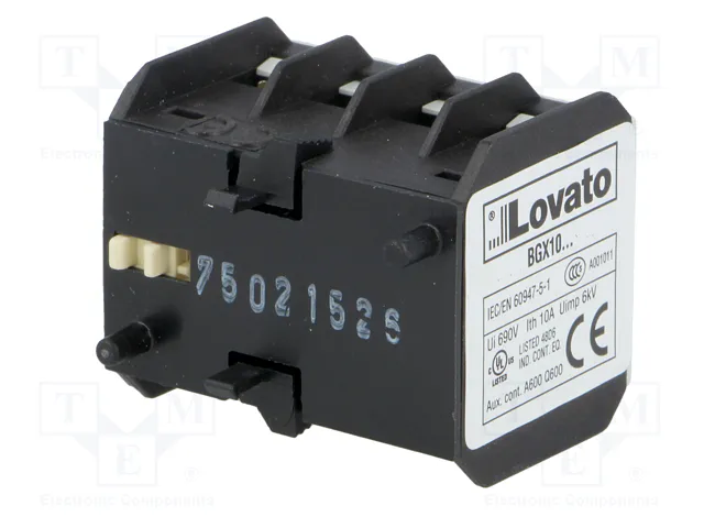 LOVATO ELECTRIC Contactores auxiliares BG agarres de tornillo de frente