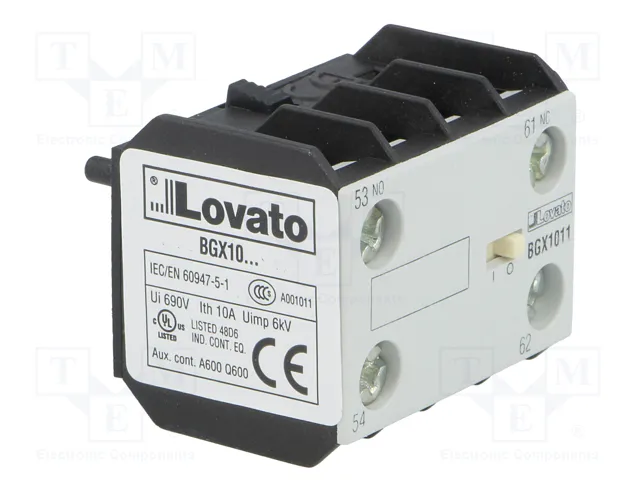 LOVATO ELECTRIC Contactores auxiliares BG agarres de tornillo de frente