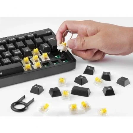 Mars Gaming Teclado Mecánico MKMINIPRO/ Switch Azul/ Negro 60% Compacto Gaming RGB Negro