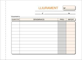 Talonario Catalan Entregas 8º Apaisado Loan (Set de 10)