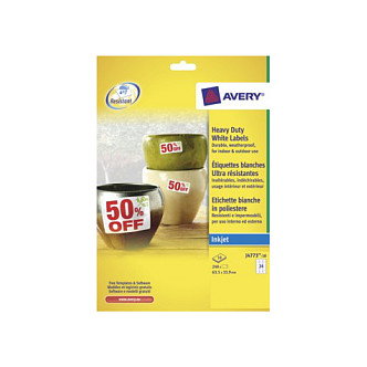 AVERY Zweckform Etiquetas de película resistentes al agua 63,5 x 33,9 mm AVERY Zweckform Etiquetas de película resistentes al agua 63,5 x 33,9 mm