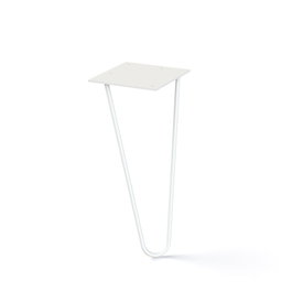 Q&Q Pata Metálica Modelo Varnia Acabado Blanco Mate Altura 125 mm para Sofás y Muebles