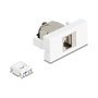 DeLOCK 90905 RJ45 Buchse LSA Cat.6A STP Conector Modul Easy 45, Blanco y Plata, 1 Pieza