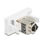 DeLOCK 90905 Módulo de toma RJ45 Cat.6A STP Plata, Blanco