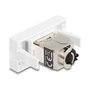 DeLOCK 90905 RJ45 Buchse LSA Cat.6A STP Conector Modul Easy 45, Blanco y Plata, 1 Pieza