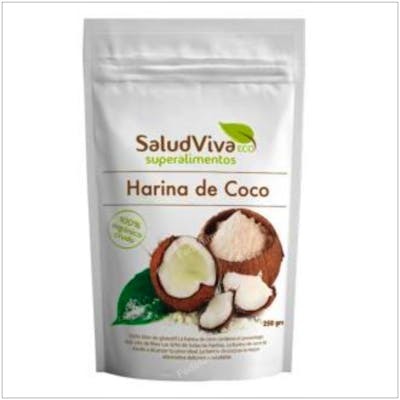 Salud Viva Harina de Coco Ecológica 250g, Sin Gluten, Vegana - Ideal para Repostería, Batidos y Celíacos Salud Viva Harina de Coco Ecológica 250g, Sin Gluten, Vegana - Ideal para Repostería, Batidos y Celíacos