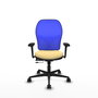 PIQUERAS Y CRESPO Silla de oficina Jorquera Crema y Azul