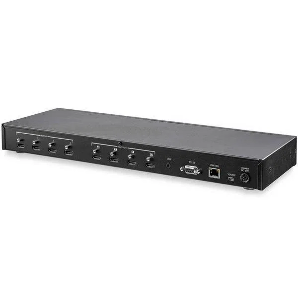 StarTech.com Matriz de Conmutación HDMI 4K 4x4 VS424HD4K60 - 4 Entradas / 4 Salidas, 18 Gbps, Montaje en Rack, Control Ethernet/RS232/WebGUI