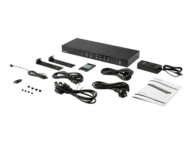 Startech VS424HD4K60 Switch HDMI 4x4 matriz 4 puertos de entrada/salida 4K a 60Hz HDR compatibilidad con HDCP 2.2