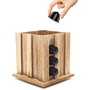 Cook Concept Dispensador Cápsulas Giratorio para 32 Nespresso, Elegante y Rústico