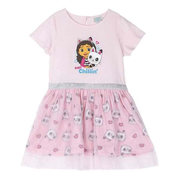 Vestido Single Jersey Fantasia Gabby´S Dollhouse Rosa