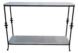 DKD Home Decor Consola Negro Blanco 35 x 78 x 106 cm Hierro Marmol