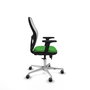 PIQUERAS Y CRESPO Silla de oficina Jorquera con mecanismo Sincro/Traslack, Tela Verde y Malla Blanca